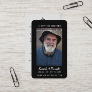 Simple Funeral Memorial Prayer Photo Card