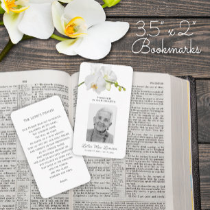 Simple Funeral Memorial Prayer Photo Card