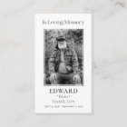 Simple Funeral Photo Sympathy Memorial Prayer Card