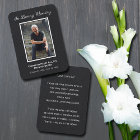 Simple Funeral Photo Sympathy Memorial Prayer Card