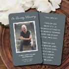 Simple Funeral Photo Sympathy Memorial Prayer Card