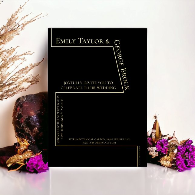 Simple Funny Chart Modern Wedding Black And Gold (Creator Uploaded)