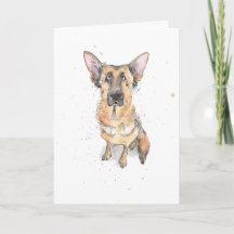Simple Funny cute German shepherd Dog Birthday