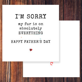Simple Funny Fur Father's Day From Dog Holiday Card