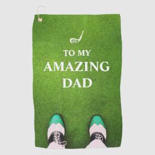 Simple Funny Golf Father's Day Custom Best  Towel