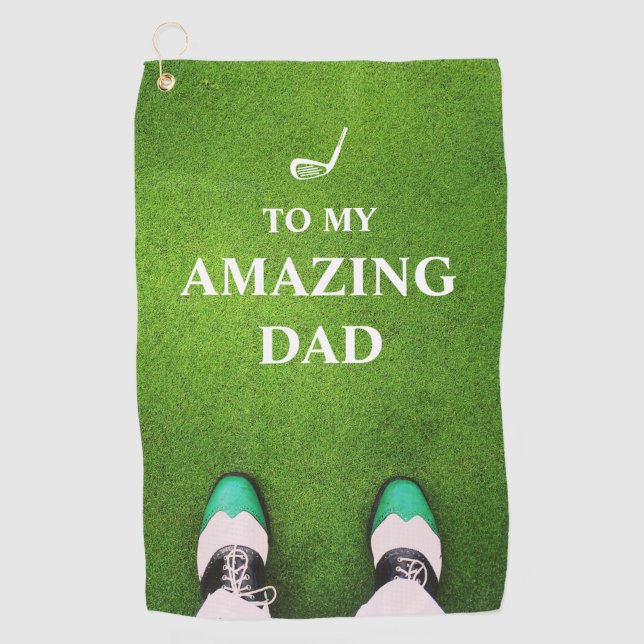 Simple Funny Golf Father's Day Custom Best  Towel (Front)