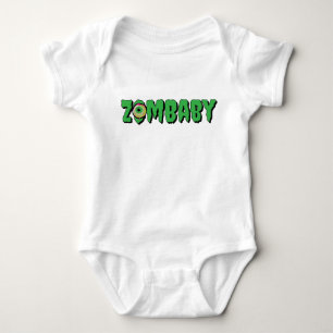 Simple Funny Punny Cute ‘ZomBaby’ Zombie Baby Bodysuit