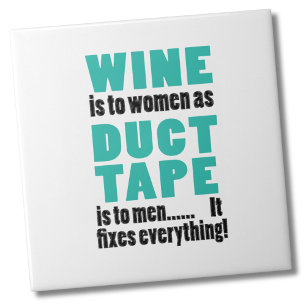 Simple Funny Wine Humour Joke Drinking Tile