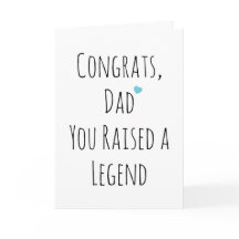 Simple Funny Witty Minimalist Fathers Day Greeting