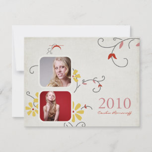 Simple Garden Graduation Invitations