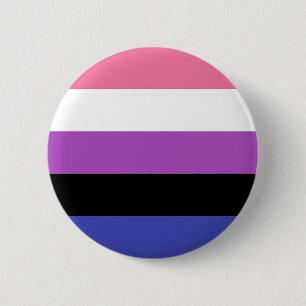 simple genderfluid 6 cm round badge