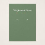 Simple General Store Earring Display Card<br><div class="desc">This Simple General Store Card is a perfect canvas for your jewellery. Super cute,  super chic card for any business. Specifically for boutiques.</div>