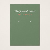 Simple General Store Earring Display Card