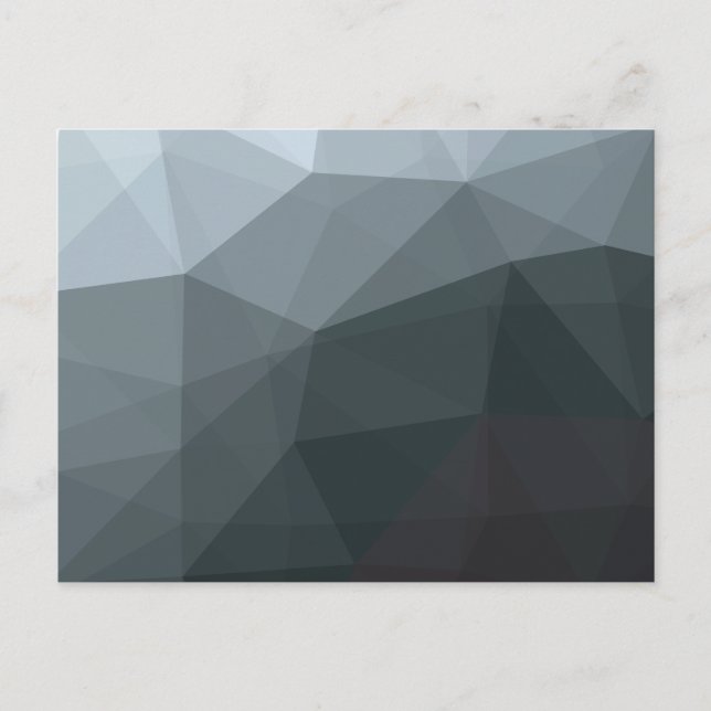 Simple Geometric Black Gradient Postcard (Front)