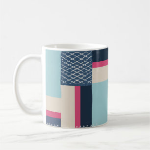 Simple Geometric Brush Strokes: Colour Block Coffee Mug