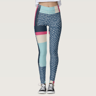 Simple Geometric Brush Strokes: Colour Block Leggings