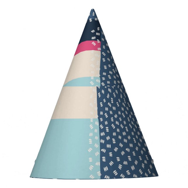 Simple Geometric Brush Strokes: Colour Block Party Hat (Front)