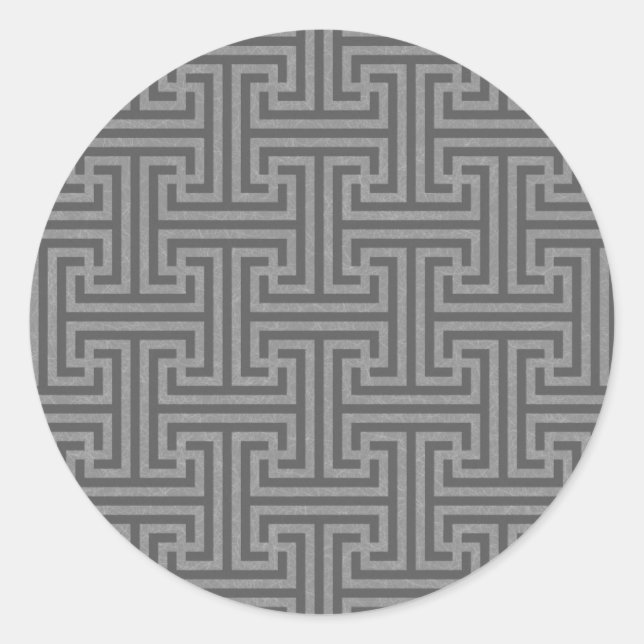 Simple geometric shapes classic round sticker (Front)