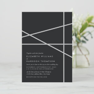 Simple Geometric Style Wedding Invitation