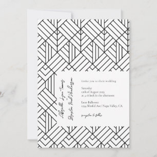 Simple Geometric Wedding Invitation