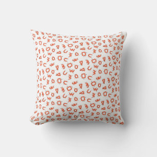 Simple geometry playful alphabet character toddler cushion