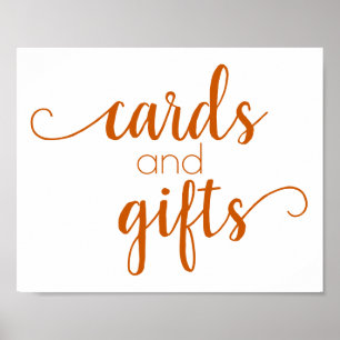 Simple Gift Table   Fall Orange Any Party Event Poster