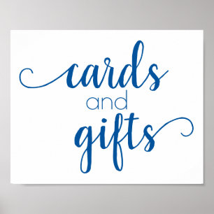 Simple Gift Table French Blue Any Party Event Poster