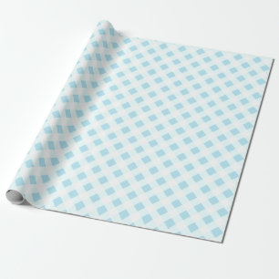 Simple Gingham Wrapping paper Baby Blue