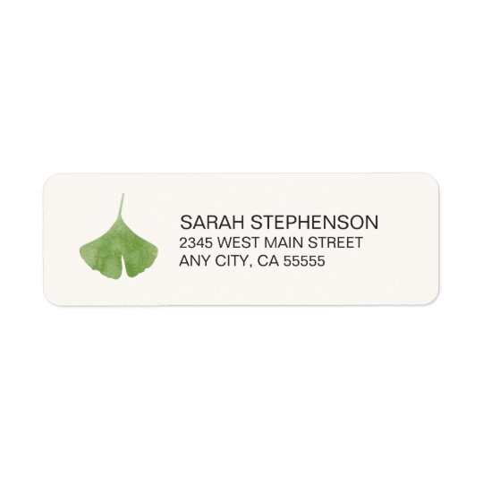 Simple Ginkgo Leaf Nature Return Address Labels