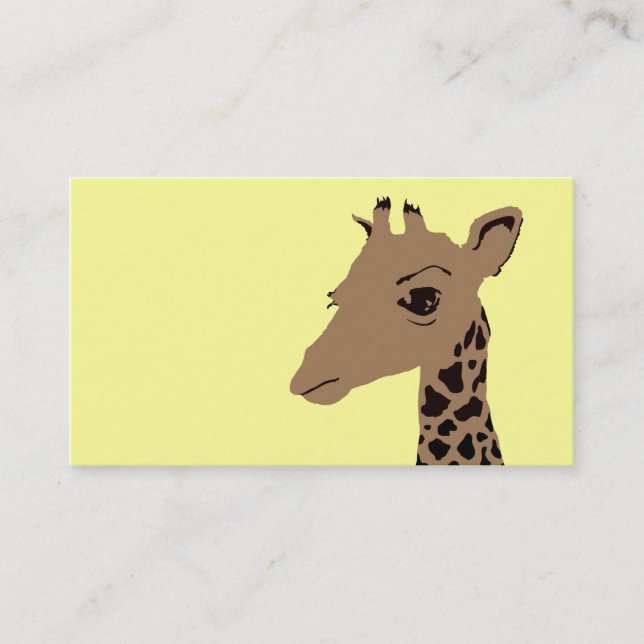 simple giraffe business card (Front)