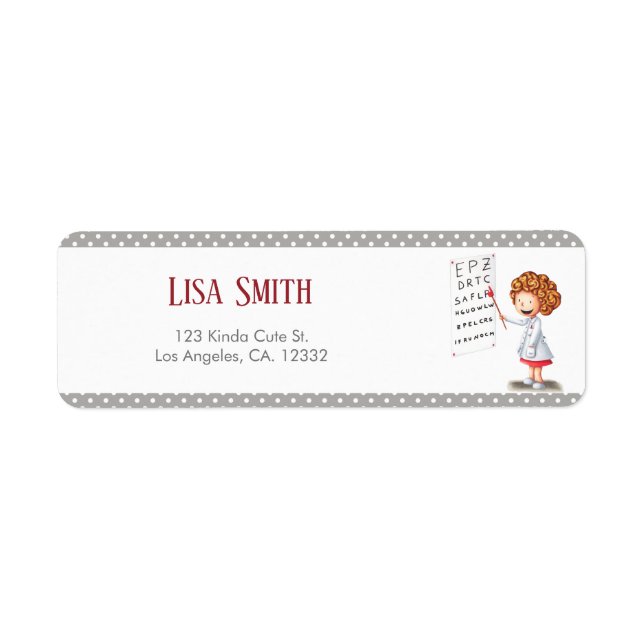 Simple Girl Doctor Return Address  (Front)
