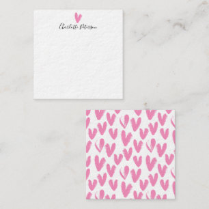 Simple Girly Blush Pink Watercolor Monogram Card