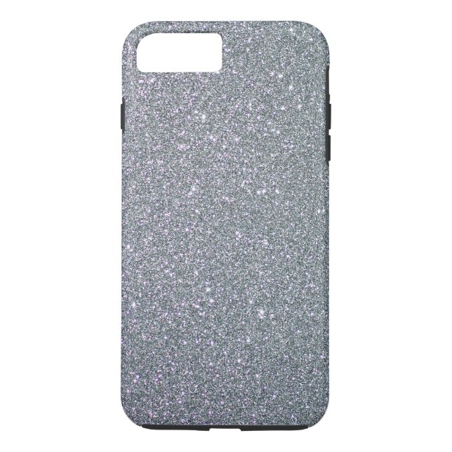 Simple Glitter Grey Ombre Plain Personalised Case-Mate iPhone Case (Back)