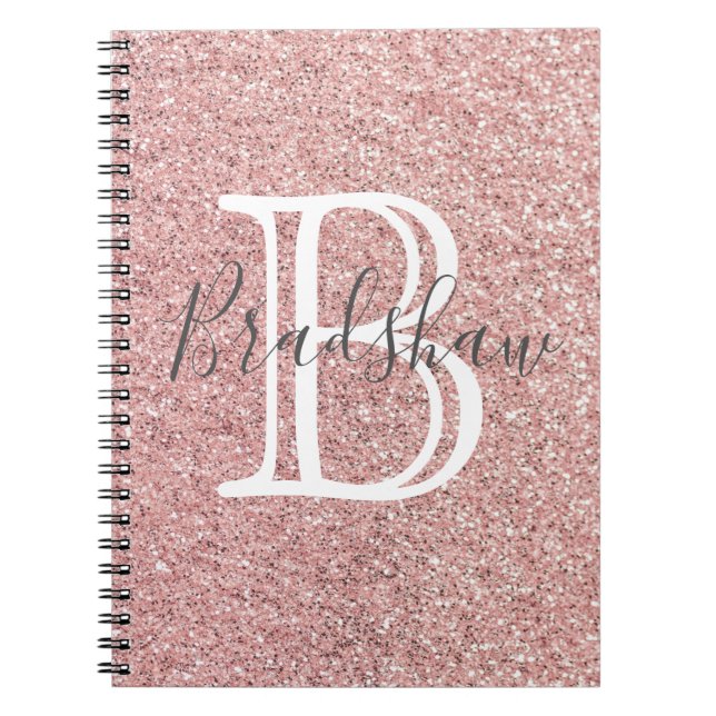 Simple Glitter  Name  Notebook (Front)