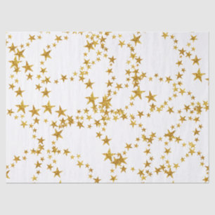 Simple Gold and White Star Tissue Paper