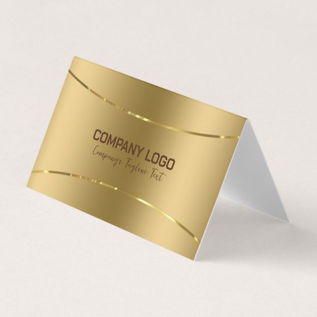 Simple gold background business card (Front)
