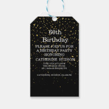 Simple gold Black 60th birthday