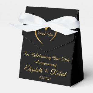 Simple Gold & Black Birthday Anniversary  Favour Box