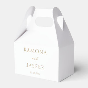 Simple Gold Bold Modern Wedding Favour Box
