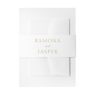 Simple Gold Bold Modern Wedding Invitation Belly Band