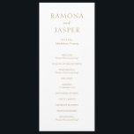 Simple Gold Bold Modern Wedding Programme<br><div class="desc">Elegant faux gold wedding program featuring a simple and minimal design.  A classic layout with your names in large lettering for a modern twist to this traditional style.  A wedding program that is perfect for a formal wedding.</div>