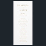 Simple Gold Bold Modern Wedding Programme<br><div class="desc">Elegant faux gold wedding program featuring a simple and minimal design.  A classic layout with your names in large lettering for a modern twist to this traditional style.  A wedding program that is perfect for a formal wedding.</div>