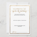 Simple Gold Calligraphy 50th Wedding Anniversary Advice Card<br><div class="desc">This simple gold calligraphy 50th wedding anniversary advice card is perfect for a chic event. The classic romantic design features faux gold foil typography and a lovely golden heart. Please Note: This design does not feature real gold foil. It is a high quality graphic made to look like gold foil....</div>