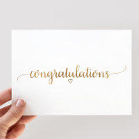 Simple Gold Calligraphy Congratulations
