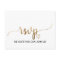 Simple Gold Calligraphy Song Request RSVP Postcard