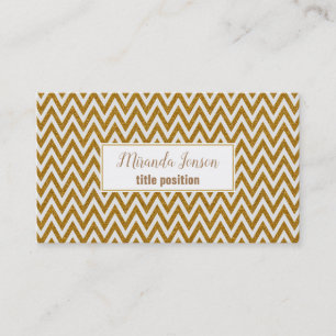 Simple Gold Chevron Business Card
