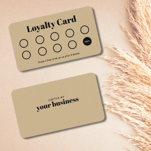 Simple Gold Chic Beauty Salon Loyalty Punch Card