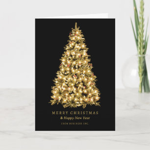 Simple Gold Christmas Tree Holiday Corporate 