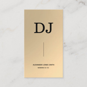 Simple Gold Faux DJ Business Card