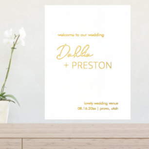 Simple Gold Foil Contemporary Modern Wedding Prints
